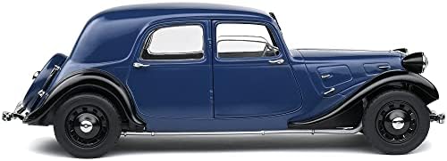 1937 Citroen Traction Blue escuro e preto 1/18 Modelo Diecast Car