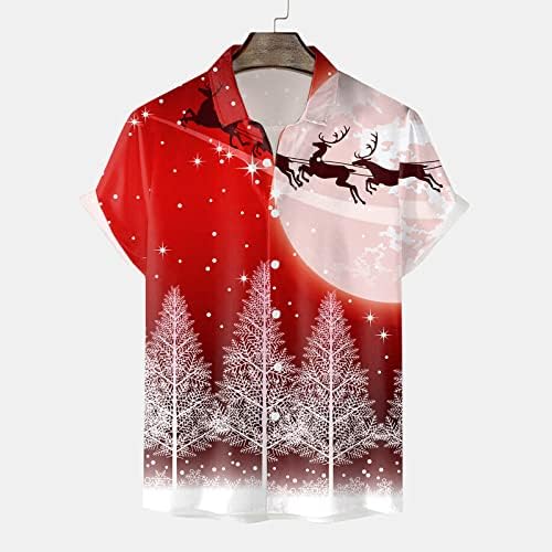 Homem de manga curta casual outono inverno natal 3d camisetas estampadas moda de moda blusa camisetas de compressão