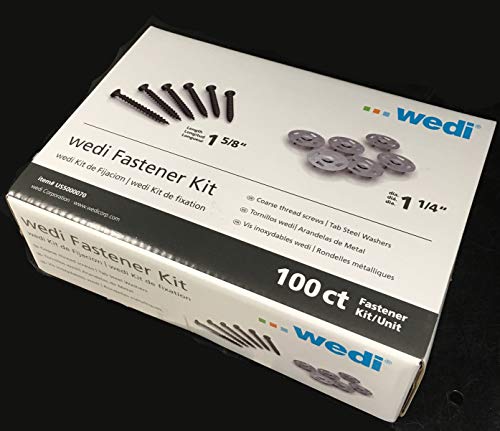 Kit de fixador WEDI - parafusos e arruelas de abas - US5000070