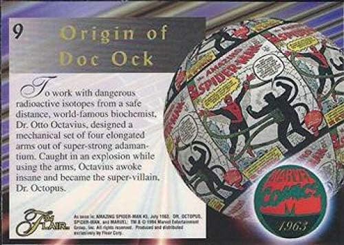 1994 Flair Marvel 9 Dr. Octopus Cartão de negociação de entretenimento oficial em condição bruta