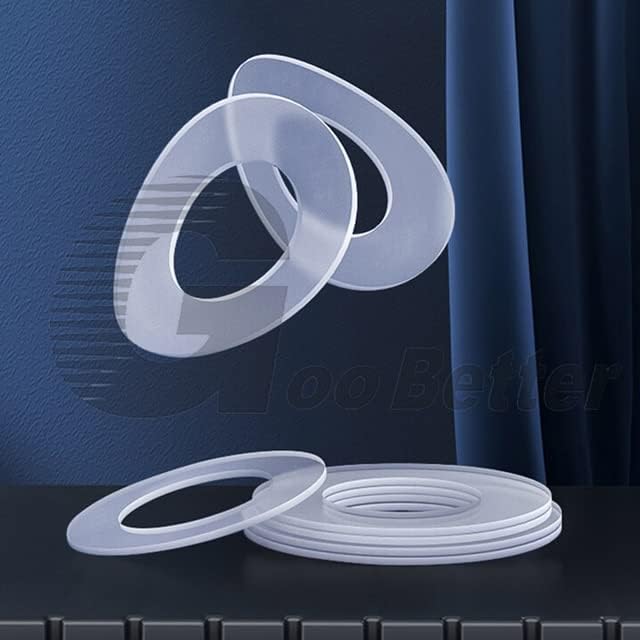 Isolador de arruela plana de nylon de nylon branco Plástico Sealções de borracha de borracha anel de junta m2 m2.5 m3 m4 m5 m6 m8