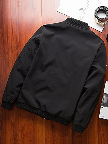 Jaquetas para homens de jaquetas masculinos zípem jaqueta de bombardeiro sem jaqueta de tee