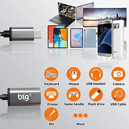 BIG-E USB C TO USB 3.0 Um adaptador OTG feminino compatível com seu Xiaomi Mi 11x para USB completo no GO Thunderbolt 3