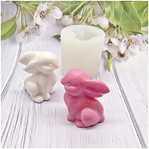 Penobon Rabbit Silicone Candle Molds para fabricação de velas, vela DIY 3D Moldes para artesanato, vela perfumada de bricolage, sabonetes, luzes de festa e cozimento