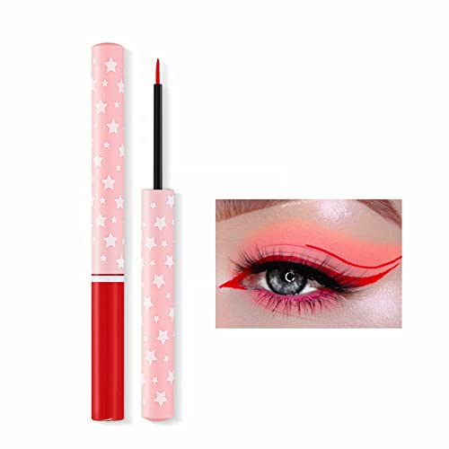 Eyeliner líquido colorido cosplay branco roxo verde rosa azul maquiagem de estágio vermelho à prova d'água Lábulo de lábio escuro duradouro de longa duração