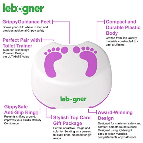 Distalto de etapa da criança por Lebogner - Falas de pé anti -deslizamento confortáveis ​​perfeitas para treinamento para o banheiro