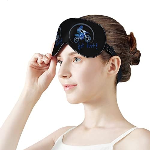 Tenho máscara de olho de motocross de bicicleta sujeira para dormir, Blackout Night -Goldfold com cinta ajustável para homens mulheres viajam de ioga na soneca