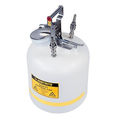 Justrite Manufacturing pp12755 Polietileno Quick-Disconnect descarte a segurança da lata, capacidade de 5 gal, acessórios