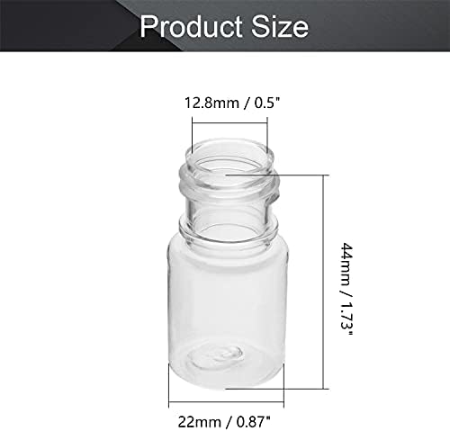 Othmro 10pcs 5ml Garrafas de plástico, garrafa de reagente químico cilíndrico de laboratório, garrafa de reagente de laboratório