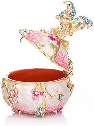 Mão de qifu pintado de pingo de faberge estilo de ovo decorativo caixa de bugigangas de jóias decorativas Presente exclusivo para