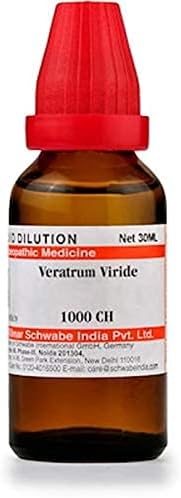 Dr. Willmar Schwabe Índia Veratrum Viride Diluição 1000 CH garrafa de 30 ml de diluição