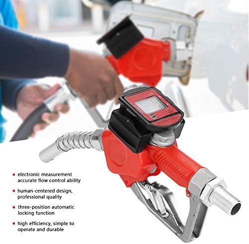 Bocal de combustível digital manual, BSPT/NPT 1 0,25MPA diesel querosene a gasolina bico de abastecimento de gasolina com medidor