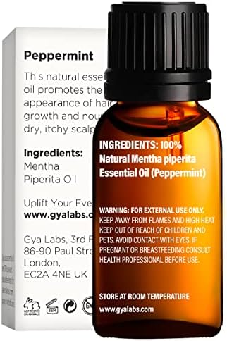 Óleo de alecrim e óleo de hortelã -pimenta para o conjunto de crescimento de cabelo - de óleos essenciais de grau puro de grau essencial - 2x10 ml - Gya Labs