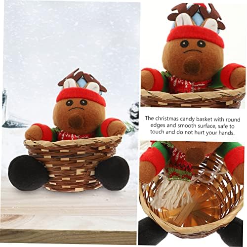 AMOSFUN 6 PCS Cesto de Presente de Christmas Cestas de Armazenamento de Bestas de Besto de Cookie Recipiente de Cookie Bandea