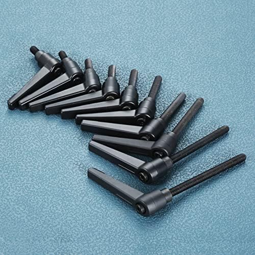 1pc Metal Male Thread Manuseamento de fixação M10 * 20-80mm A alavanca de aperto de botão ajustável que se transforma em forma