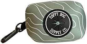 Porta de saco de cocô de cachorro com trela de fixação clipe conveniente de mãos de cocô grátis dispensador de saco de cães