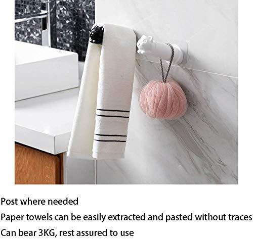 Seg Rack de toalha de papel, montado na parede com cola inferior, destacável sem orifícios de perfuração, usados