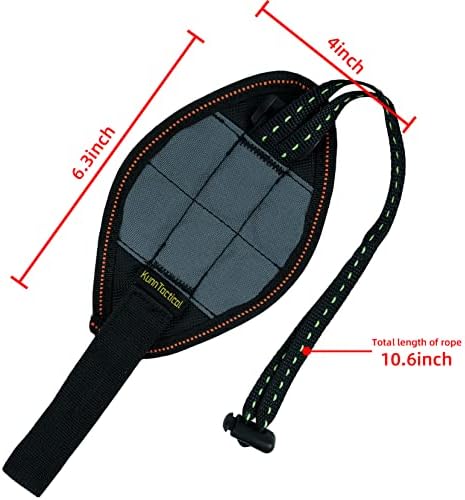 Kunn Tool Belt com suspensórios e pulseira magnética com cordão para segurar parafusos, pregos