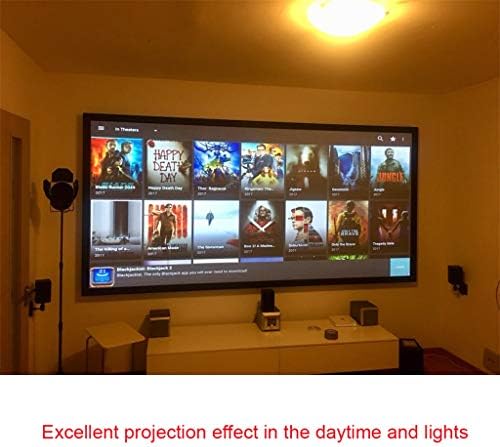 ZLXDP Projector Screen 16: 10.100 120 polegadas Tela de projeção de tecido de tecido refletivo para YG300 DLP LED