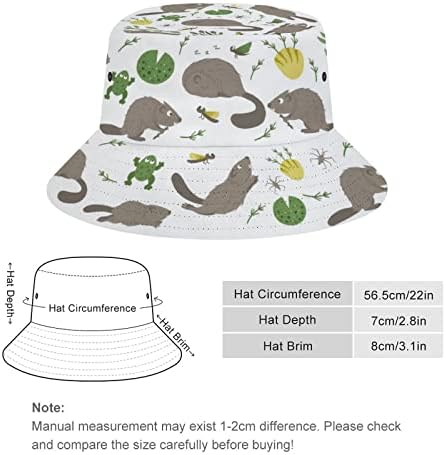 Chapéus de balde de castores para homens, compactáveis ​​verão viagens ao ar livre de praia chapéu de pescador boné