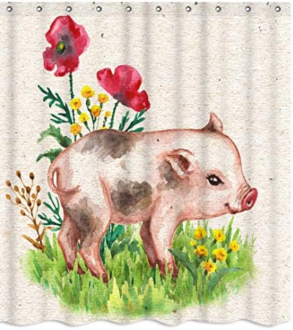 Bbsets Floral Porco Animal Tecido Curta