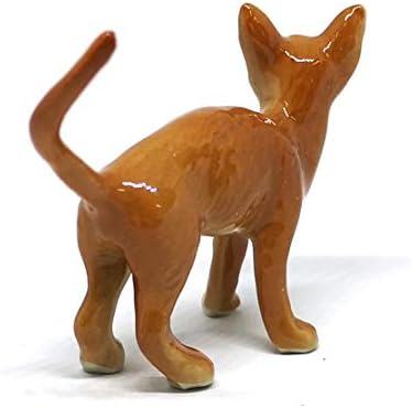 Zoocraft birmânica gato de gato porcelana miniaturas feitas à mão colecionável marrom colecionável