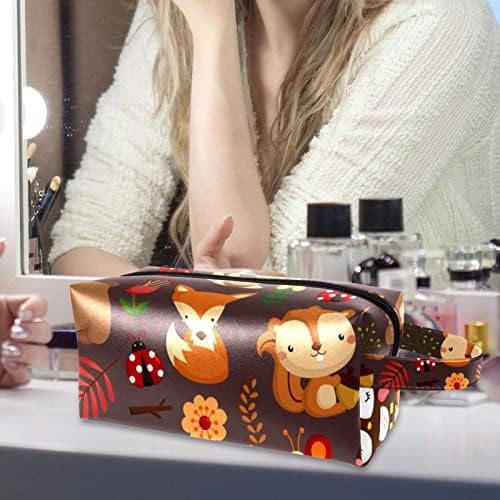 Tbouobt Bolsa cosmética para mulheres, bolsas de maquiagem Bolsa de higiene pessoal espaçosa presente de viagem, desenho animado animal