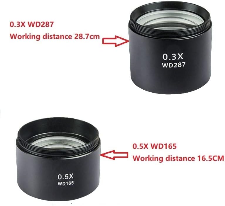 Acessórios para microscópio 0,5x 1x 0,7x 1,5x 2,0x lente objetiva auxiliar para microscópio estéreo consumíveis de laboratório