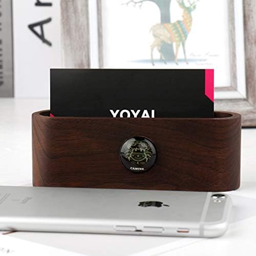 Yoyai Creative Wood Business Cartter de madeira Nome de madeira Display Display Officer Holder Natural Black Walnut Desktop