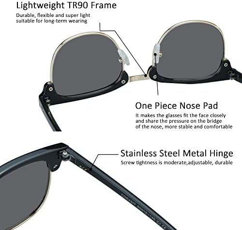 3 óculos de sol quadrados para mulheres homens retrô tons, lentes em 3 cores