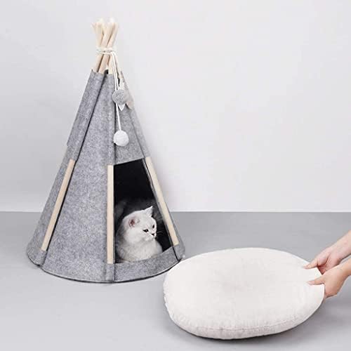 Rutavm Calming Bed Bed de animais de estimação Cama de animais de estimação Feltable Tent de gatos pequenos gatos de tenda gatinho