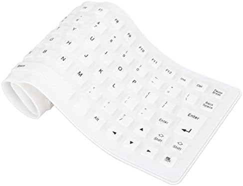 Teclado de silicone enrola, teclado macio silencioso totalmente selado