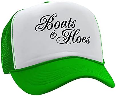 Gooder Tees - Boats N Hoes - Prestige Worldwide Ferrell engraçado - Vintage Retro Style Trucker Cap Hat Hat