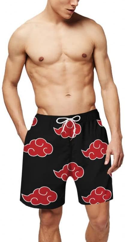 shorts de anime masculino de McColl ， impressão 3D Itachi shorts shorts shorts praias Swim Swals para homens shorts rápidos