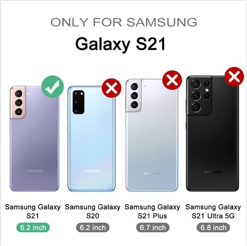 Dexnor para o caso Samsung Galaxy S21, [Protetor de tela construído e kickstand] Proteção de proteção militar de serviço pesado