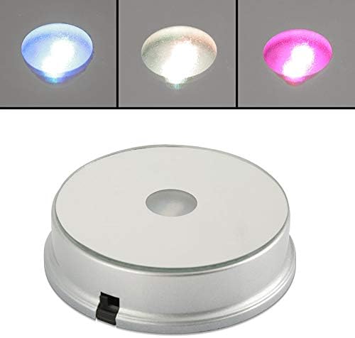 Suporte de base de cristal asixx, suporte de base de cristal, suporte de tela de cristal leve colorido ou 2/4/6 LED LIGHT Crystal
