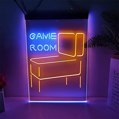 Dvtel Game Sala Decoração de neon Modelagem LED LEDAS LUZES LUMINAS LENTAS SIGNABELA PAINEL DE ACRYLIC Luz decorativa, 30x40cm Hotel