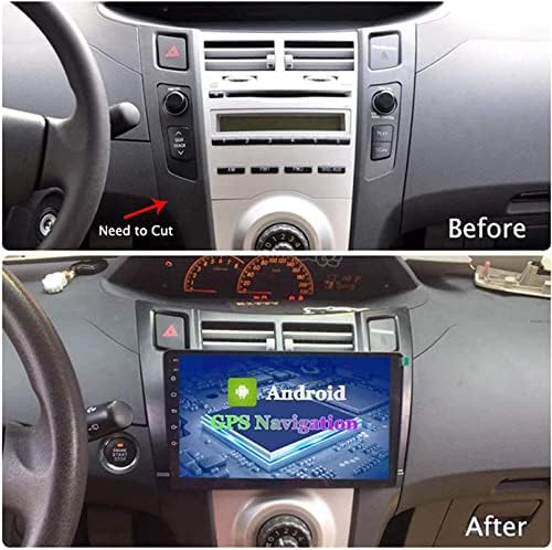 Autotereo Android 9.1 Auto Multimedia Player GPS Navigação para T.OY.OTA YARIS 2008-2011, com 1080p 9 polegadas FM