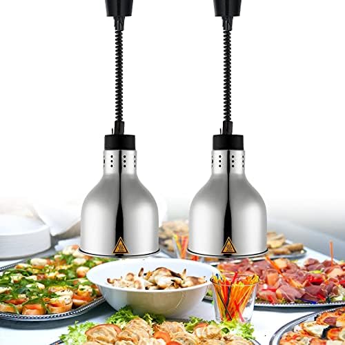 Lâmpada de calor de comida pendurada - Luzes de aquecimento mais quente de alimentos comerciais Lâmpadas de aquecimento telescópica
