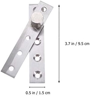 Cabilock aço inoxidável dobra as dobradiças de deslocamento de 360 ​​graus de 360 ​​graus de aço inoxidável portas de aço giratórias giram dobradiças de mobília para o eixo para armário de porta armário de porta 9.5x1.95cm de dobradiça pesada