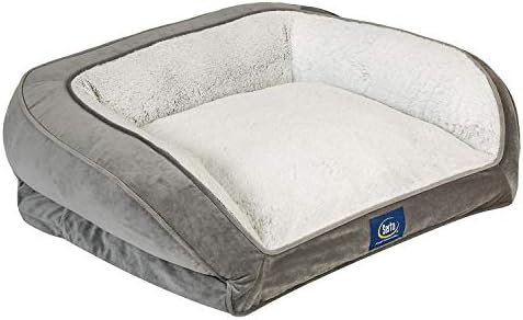 Serta Petite Couch Memory Foam Blend Bed Campa 24 x 20 cinza macio