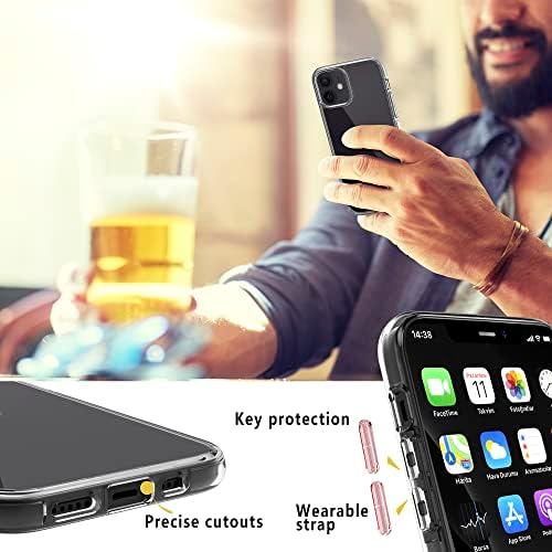 ARAE Compatível com o iPhone 12 Pro Max Case Hard PC + Soft TPU Frame [Absorção de choque] Capa de telefone para iPhone 12 Pro