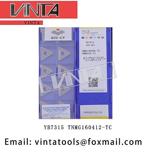 FINCOS 10pcs/lotes YB7315 TNMG160412 -TC CNC CARBIDO Turnando inserções de ferramentas de lâmina de corte -