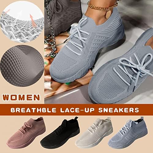 Aodong Sneakers for Women Walking Shoes Wedge Platform Mesh Mesh Fashion Fashion Sapatos de corrida casual Summer