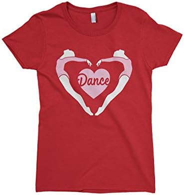 T-shirt de amor de dança das garotas grandes