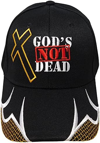 Aes Deus não está morto Cruz Cross Black Bordado Cap Hat 842a