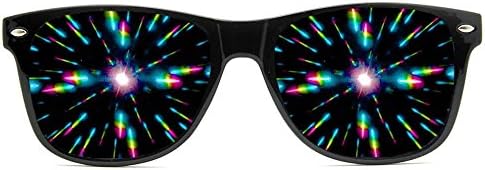 Glofx Ultimate Difaction Glasses - Edição limitada preta fosca - Eyewear, raves, festivais de EDM, shows de luzes, arco -íris prisma caleidoscópio lentes de refração