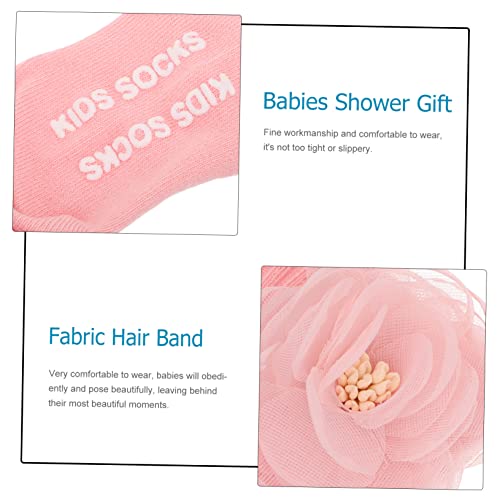 Kesyoo 1 Definir meias para a cabeça infantil Bandas de cabeceira da cabeça do bebê recém -nascido Baby Gifts Presente Elastic Tenha