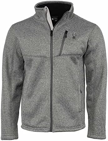 Spyder Men's Raider Full Zip Sweater, Heather cinza médio