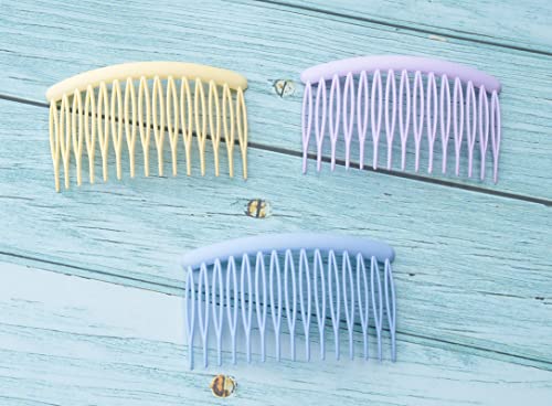 Ruwado 10 pcs pente lateral de cabelo 15 dentes Tomar plástico colorido Twist francês acessórios de pente de cabelo vintage francês